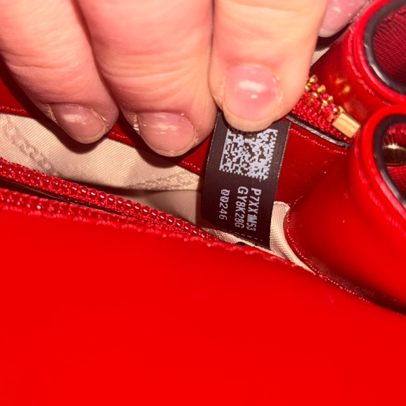 Michael Kors Whitney Bag, Studded on Red and Black leather, Chain Shoulder Bag - Picture 12 of 13